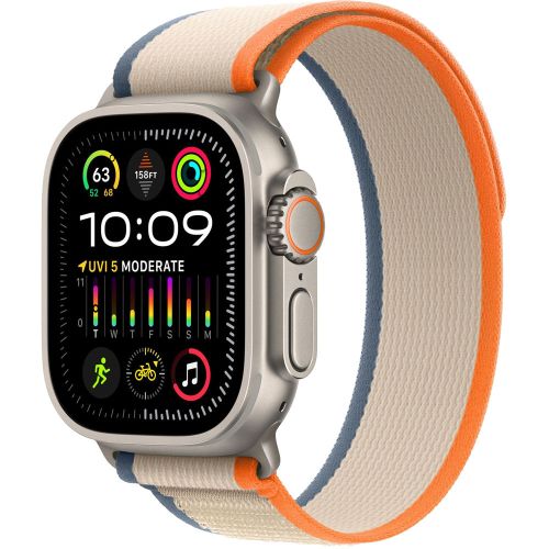 Apple Watch Ultra 2 GPS + Cellular 49mm Titanium Case with Orange/Beige Trail Loop (Оранжевый/Бежевый)