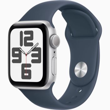Смарт-часы Apple Watch SE (2024) 40mm Silver Aluminium Case with Denim Sport Band M/L (MXED3)